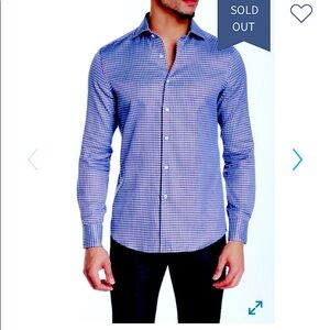 Ernest Hemingway blue mod print shirt reg fit